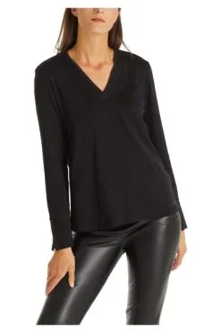 Marc Cain Strickpullover V-neck Knitwear Black -Marc Cain Geschäft 033f450d95ae832b0888ed64ebc0bc00
