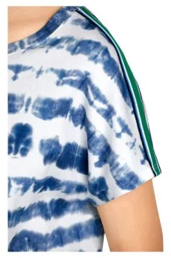 Marc Cain T-Shirts Ärmelloses T-Shirt Mit Batik-Streifen Blue