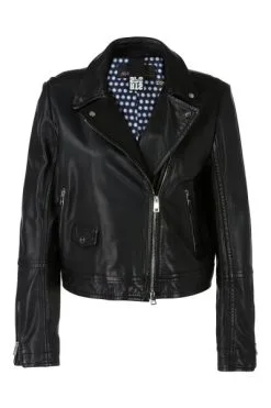 Marc Cain Lederjacken Lederjacke Im Motorrad-Stil Black -Marc Cain Geschäft 05ed046e1c3dedaca24bf1a8f37684a1