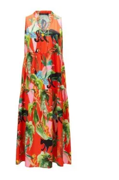 Marc Cain Maxi-Kleider Tag Maxi Kleid Red