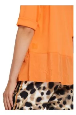 Marc Cain Blusenshirt Mit Strukturmix Orange -Marc Cain Geschäft 0be35ba8e93641e3643e02f624f28f3d