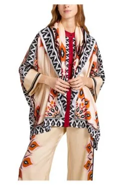 Marc Cain Blusen Bluse Im Poncho-Style Red