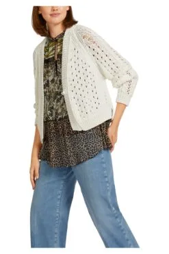 Marc Cain Cardigans Cardigan Knitted In Germany White -Marc Cain Geschäft 120323aff4d32e2d0f181e495405c3e2