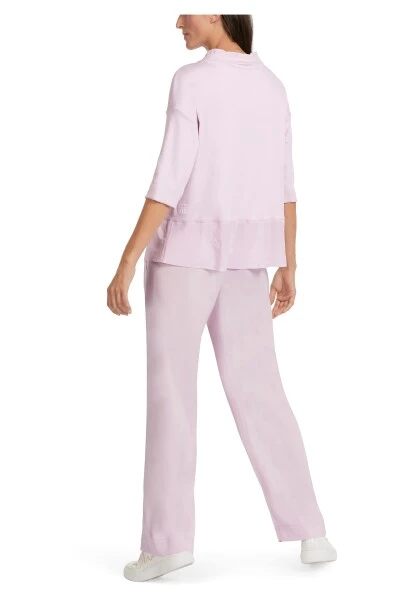 Marc Cain T-Shirts Blusenshirt Mit Strukturmix Purple 4 Marc Cain T-Shirts Blusenshirt Mit Strukturmix Purple – Bild 2