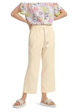 Marc Cain Jogginghosen Legere Sommerhose Im Leinenmix Beige