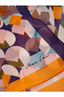 Marc Cain Geschäft 32 Marc Cain Schals Schal Im Farbenfrohen 60ies-Stil Purple