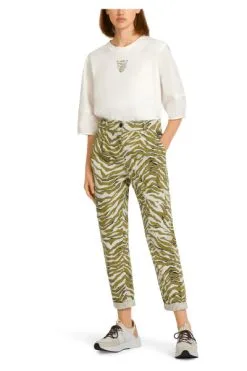 Marc Cain Hosen Bundfaltenhose Mit Leo-Print Green -Marc Cain Geschäft 15d597e6e6dd0fb127b7dd6ed1cd3ceb