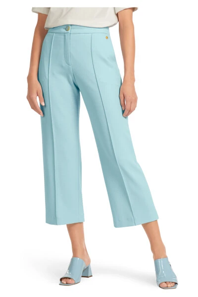 Marc Cain Hosen Hose Mit Weitem Bein Blue 3 Marc Cain Hosen Hose Mit Weitem Bein Blue