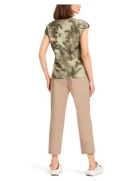 Marc Cain T-Shirts T-Shirt Mit Palmenmotiv Green -Marc Cain Geschäft 17627e039fdfd227a6b70c1965909af7