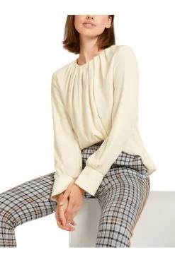 Marc Cain Blusenshirt Mit Falten Orange