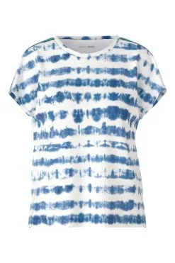 Marc Cain T-Shirts Ärmelloses T-Shirt Mit Batik-Streifen Blue -Marc Cain Geschäft 1d03e6adfc3860174589c1cd631ba34b