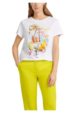 Marc Cain T-Shirts Bedrucktes T-Shirt White