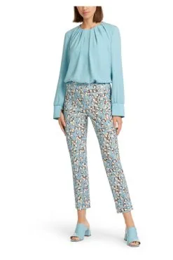 Marc Cain Hosen Stretchige Hose Im Fantasie-Dessin Blue -Marc Cain Geschäft 243115d2b30cdfc0e25c6e30789a0e99