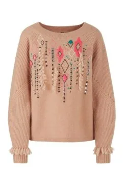 Marc Cain Strickpullover Rundhals-Strickwege Beige 6 Marc Cain Strickpullover Rundhals-Strickwege Beige -Marc Cain Geschäft 26926ea7126e972f95fd9d7c7d7d272d