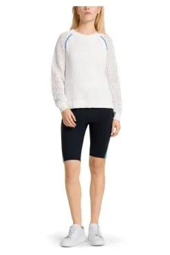 Marc Cain Strickpullover Netz-Pullover White -Marc Cain Geschäft 29f7121a6be19c5e845587d734caac8a