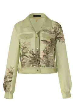 Marc Cain Übergangsjacken Transparente Jacke Mit Floralem Print Green -Marc Cain Geschäft 2d624c8189d70b957a765e986dc10b2a