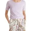 Marc Cain T-Shirts T-Shirt Mit Femininem Dekolleté Purple -Marc Cain Geschäft 2fe7799485dadd6da7e341e199309879