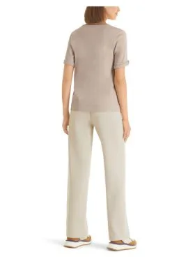 Marc Cain T-Shirts Baumwollshirt Mit Lurexglanz Beige -Marc Cain Geschäft 359c9c03499c214703d89c9410aaeeb1