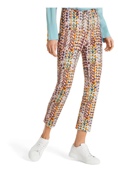 Marc Cain Hosen Hose Mit Retro-Print Beige 3 Marc Cain Hosen Hose Mit Retro-Print Beige – Bild 2