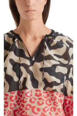 Marc Cain Blusen Bluse Aus Baumwolle Und Seide Multicolor -Marc Cain Geschäft 3fc7ce01e6a8db6deac50c130386532a