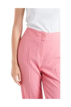 Marc Cain Hosen Weite Hose Mitadelstreifen Pink