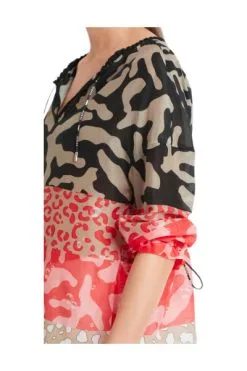 Marc Cain Blusen Bluse Aus Baumwolle Und Seide Multicolor -Marc Cain Geschäft 48b396090018a9bf191a7c3c2124bb65