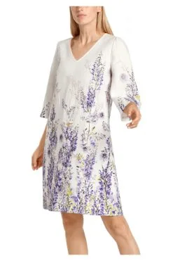 Marc Cain Kleider Leinenkleid In A-Linie White -Marc Cain Geschäft 4aa0d96edb16139c1bc0afafe09e78e2