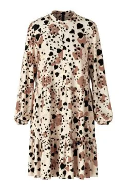 Marc Cain Freizeitkleider Leo-Kleid Mit Stufenvolants Brown -Marc Cain Geschäft 53e05b5fa07a2227afc93ef098541d12