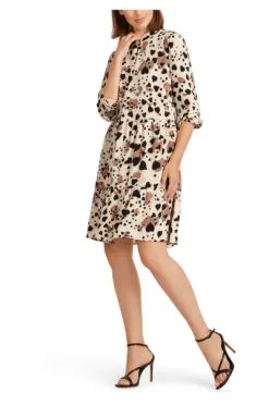 Marc Cain Freizeitkleider Leo-Kleid Mit Stufenvolants Brown -Marc Cain Geschäft 562519a831910e9dc6bf141f34966161