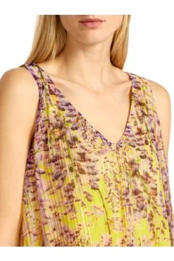 Marc Cain Blusen Plissetop In A-Linie Yellow -Marc Cain Geschäft 57d6f10fa5ee4f1c83f8a632acd0b200