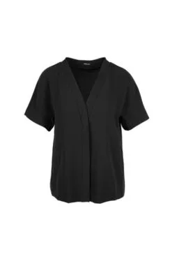 Marc Cain Blusen Fließende Bluse Aus Stretchmaterial Black