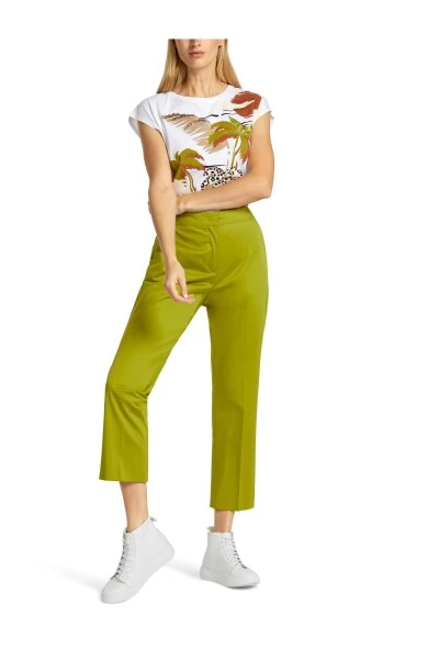 Marc Cain Hosen Straight Trousers Green 3 Marc Cain Hosen Straight Trousers Green
