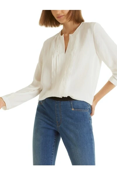 Marc Cain Blusen Bluse White 4 Marc Cain Blusen Bluse White – Bild 2