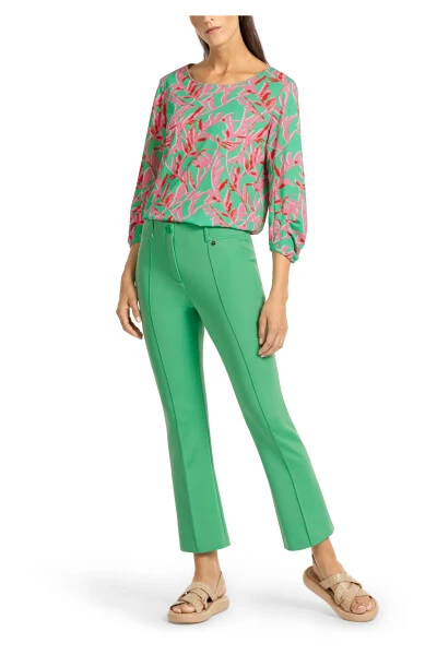 Marc Cain Hosen Klassische Hose Mit Bügelfalte Green 3 Marc Cain Hosen Klassische Hose Mit Bügelfalte Green