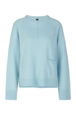 Marc Cain Strickpullover Round-neck Knitwear Blue -Marc Cain Geschäft 68cd499f70414802be27d92d51d30985