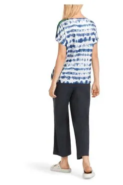 Marc Cain T-Shirts Ärmelloses T-Shirt Mit Batik-Streifen Blue -Marc Cain Geschäft 6cf9652486e13efd9f40d03a9a095d1a