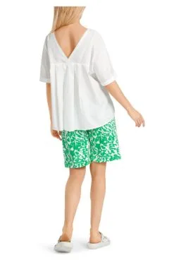 Marc Cain Blusen V-Neck-Bluse White -Marc Cain Geschäft 6fa0863e8ca6ab36718c6463101958f1