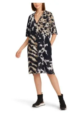 Marc Cain Freizeitkleider Midi Dresses Brown -Marc Cain Geschäft 72260feb422a3d2f0c5325e7398842f8