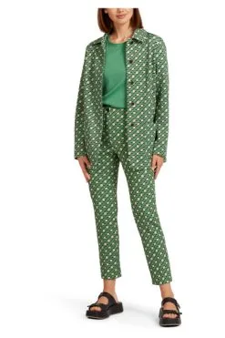 Marc Cain Blazer Hemdjacke Mit Metallknöpfen Green