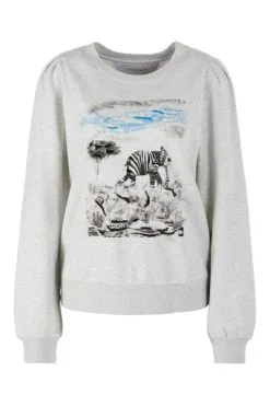 Marc Cain Sweatshirts Reich Verziertes Sweatshirt Gray -Marc Cain Geschäft 7648f963de998e592f0c15b33dad1626