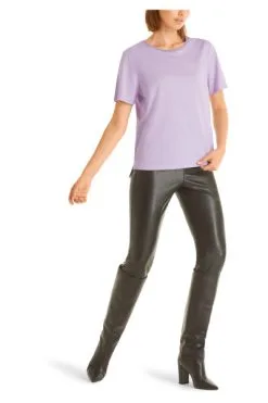 Marc Cain T-Shirts T-Shirt-MIT-Glitzerdetail Brown -Marc Cain Geschäft 76d556da0161a1f30f60759914e26336