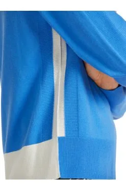 Marc Cain Strickpullover Rundhals-Strickwege Blue -Marc Cain Geschäft 80160984e6618c4079c59c4a873169dd