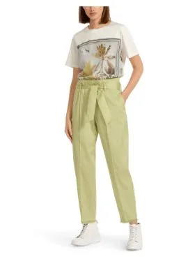 Marc Cain Chinos Hose Im Paperbag-Style Green -Marc Cain Geschäft 81e8f70150290b46ed178331ad73606c