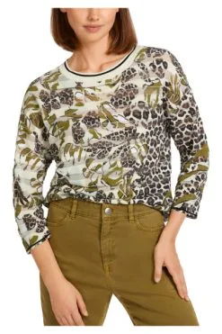 Marc Cain Strickpullover Knitwear Green -Marc Cain Geschäft 8989bc726887a1753023efd4691717fb