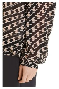Marc Cain Blusen Bluse Im Geometrischen Dessin Black -Marc Cain Geschäft 8e6c82a7ccc9fbab30fa475d30c426fd