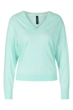 Marc Cain Strickpullover Edler V-Pullover Aus Feinstrick Blue -Marc Cain Geschäft 9856a98924769b918def0d255689abb4
