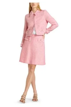 Marc Cain Blazer Kurze Jacke Aus Bouclé Pink -Marc Cain Geschäft a2de32a6df5b8539bccfee1503d69f15