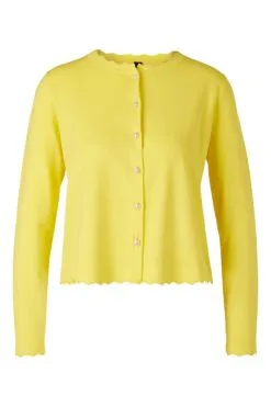 Marc Cain Cardigans Eleganter Cardigan Mit Rundhals Green