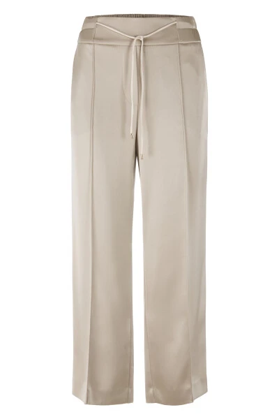 Marc Cain Jogginghosen Verkürzte Satinhose Beige 6 Marc Cain Jogginghosen Verkürzte Satinhose Beige – Bild 4