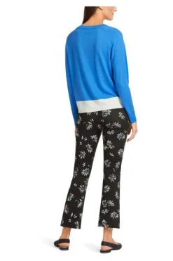 Marc Cain Strickpullover Rundhals-Strickwege Blue